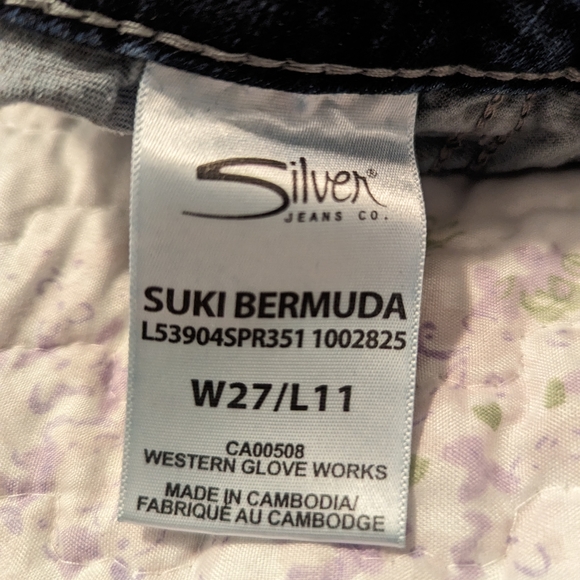 Silver Suki Bermuda Shorts, Size 27 - Picture 6 of 8